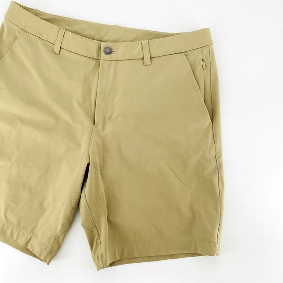 Lululemon Mens Tan Flat Front Classic Fit Khaki Chino Short - Picture 1 of 3
